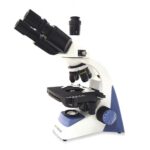 Microscópio Biológico Trinocular Série Blue até 1600x Compatível com Bateria recarregável Objetivas Acromáticas